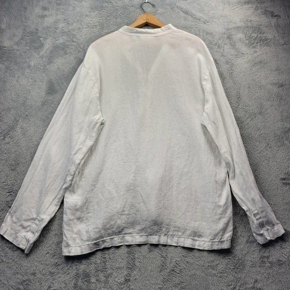 Murano Baird Mcnutt Mens Linen Shirt Size XL Floral Long Sleeve Button Front - Picture 3 of 12